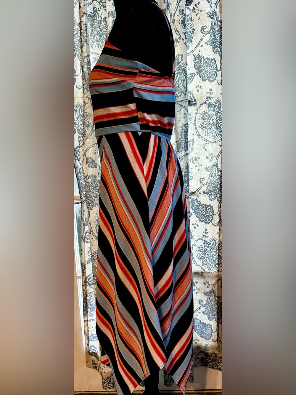 Trixxi Multicolor Striped Handkerchief Hem Dress - Picture 2 of 6